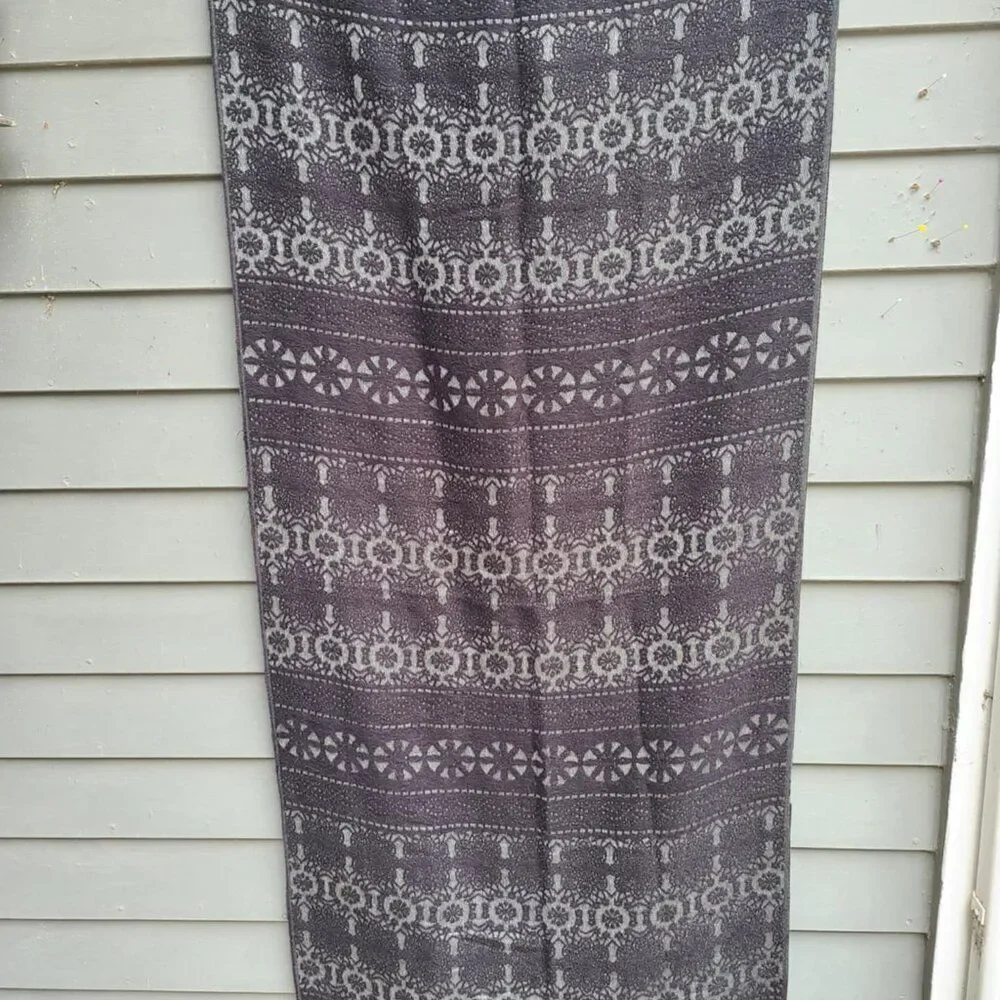 Merona Acrylic Black Gray Scarf Wrap